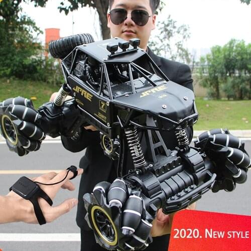 Electronic Rc car Toys 4WD 2.4GHz Game RC Radio Gesture Induction Music Light Stunt Twist Remote Control Drift With Climbing