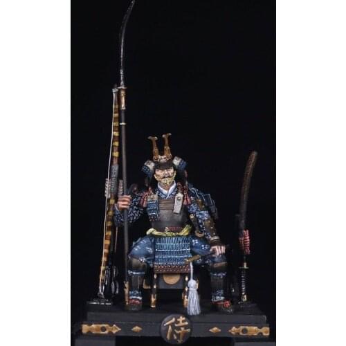 Resin Figure 1/32 54mm ancient officer sit Model Unassambled Unpainted Figure Building Kit