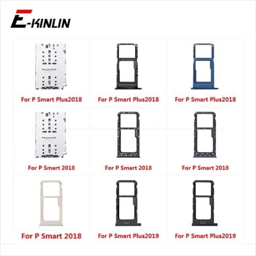 Sim Card Socket Slot Tray Reader Holder Connector Micro SD Adapter Container For HuaWei P Smart Plus 2019 2018 Replacement Parts