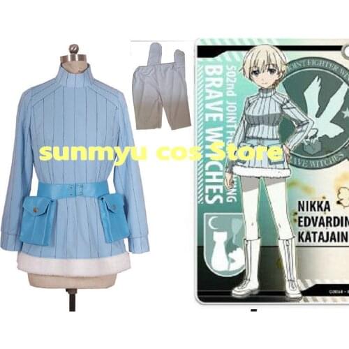 BRAVE WITCHES Nikka Edvardine Katajainen Cosplay Costume,Custom Size Halloween Wholesale