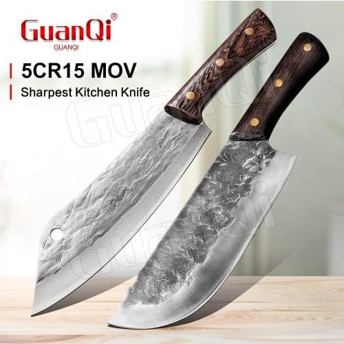 Handmade Forged Kitchen Butcher Knife Stainless Steel Chopping Utility Cleaver Knife Chef Boning Knife High Carbon Slicing Knive