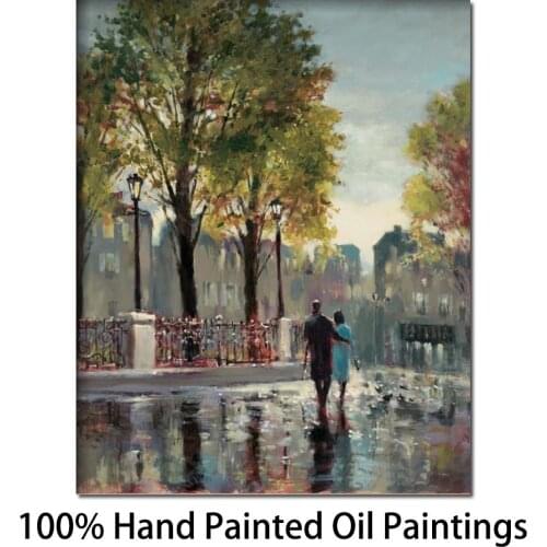 French modern art Boulevard Walk Brent Heighton paintings High quality Hand painted