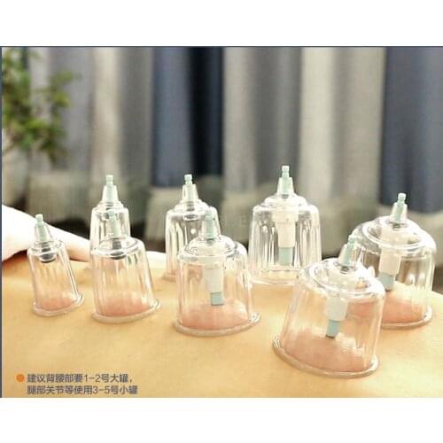 24Pcs Massage Cans Health Monitors Chinese Cupping Therapy Cans Opener Pull Vacuum Cupping massage Cups Banks Tank Set Care Tool