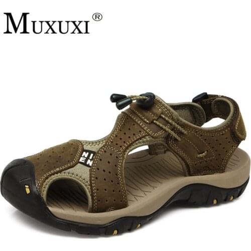 Мужские кожаные сандали Muxuxi China At AliExpress