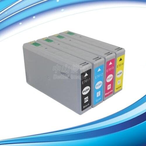 INK WAY 4 Pack Ink Set for T7011 T7012 T7013 T7014 for WorkForce Pro WP-4000 WP-4015DN WP-4095DN WP-4500 WP-4515DN etc