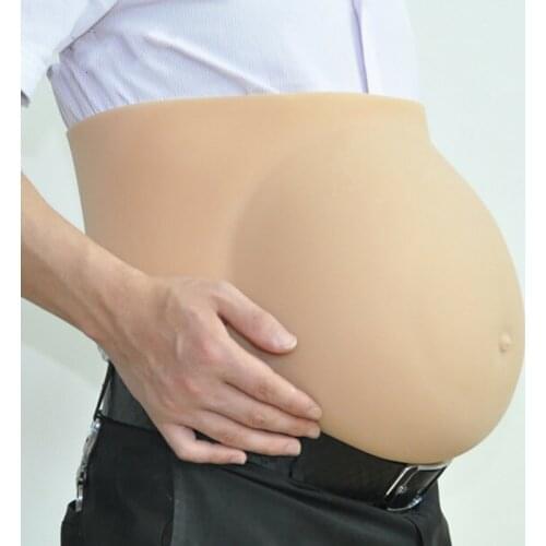 New New Pregnant Women Soft Tummy Silicone Fake Artificial Big Belly Pregnant Bump Size L 4400g Pregnant 8-10 Months Baby Age