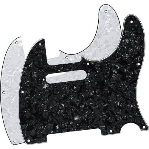 NEW 2PCS TL Electric Guitar Pickguard Scratch Plate White Pearl + Black Pearl for USA/Mexico Standard TL Style Guitar