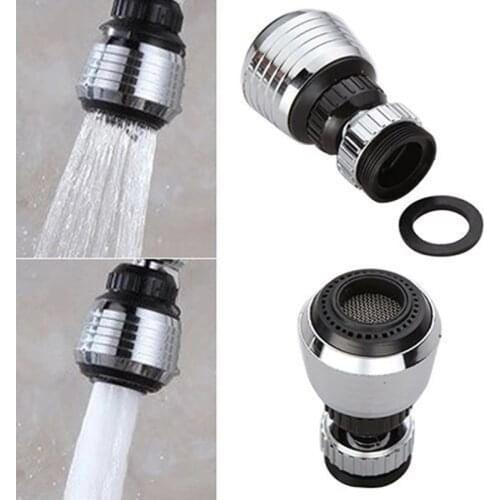Kitchen 360 Degrees Faucet Aerator Water Bubbler Swivel Head Rotatable Sink Sprayer Filter Adapter Water Saving Faucet Extender