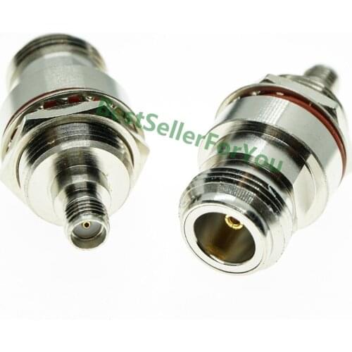 RF adapter N female to SMA female bulkhead mount with O-ring Waterproof circle