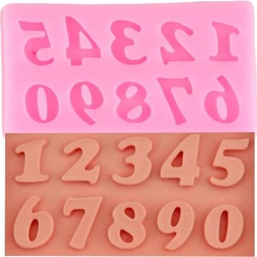 Letters Silicone Mold Baby Birthday Cupcake Topper Fondant DIY Baking Chocolate Cake Decorating Tools Polymer Clay Resin Moulds
