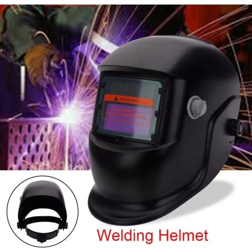 Welding Helmet Welder Mask Shade Adjustment Arc Tig Mig Solar Auto Darkening Black 60mAH Lithium Battery Sparkproof Grinding