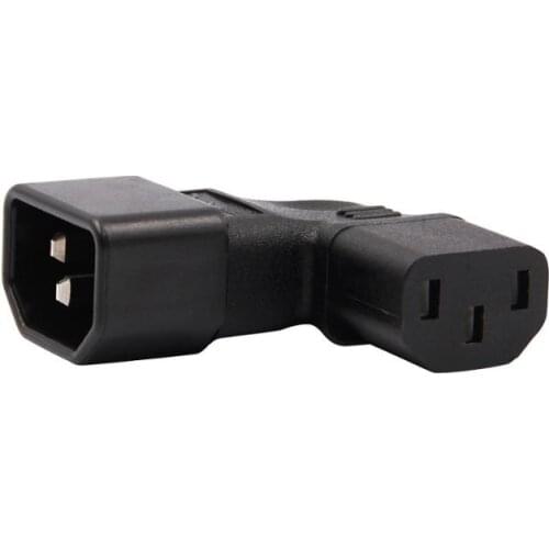 C13 Angle Converter Left Angle Extension Cable C14 to C13 PDU Angle Power Cables Male to Female AC Power Cord 10A 250V