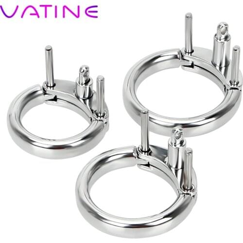 VATINE 3 Size Choose Chastity Device Restraint Cock Cage Accessories Male Penis Lock Additional Cock Ring Male Masturbation