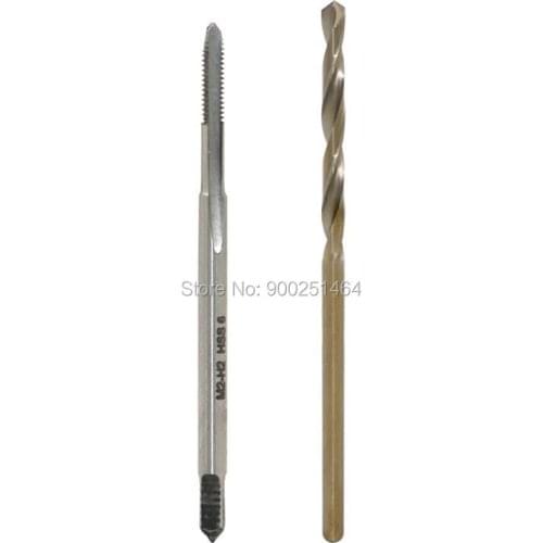 High Speed Steel Metric Thread Tap M2 x 0.4 + 1.6mm HSS Drill Bit Kit