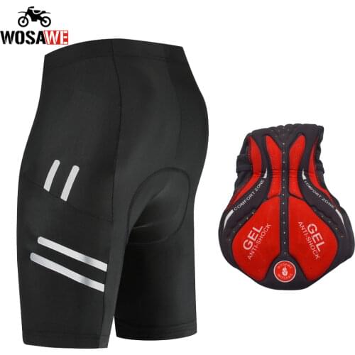 WOSAWE Motorcycle MTB Shorts Tight Breathable downhill Bike Shorts Motocross pants Reflective summer Cycling Shorts with paddeds