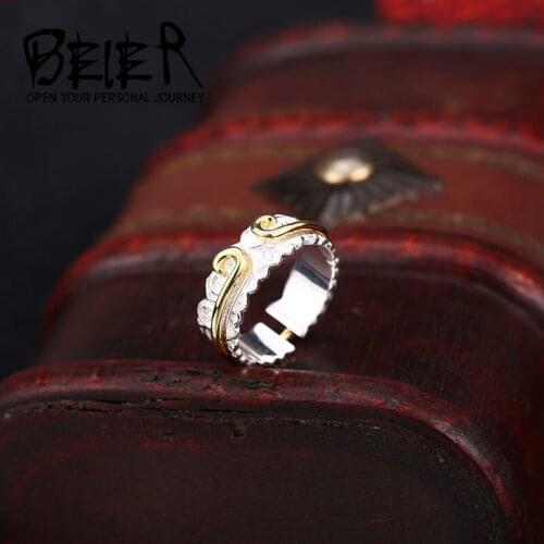 Beier sterling jewelry simple classic ring for women surprise delicate gift open ring fashion Jewelry BRK031