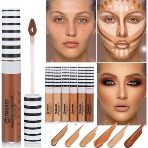 Face Full Cover 6 Colors Liquid Concealer Makeup 6ml Eye Dark Circles Cream Face Corrector Waterproof Make Up Base Cosmetics