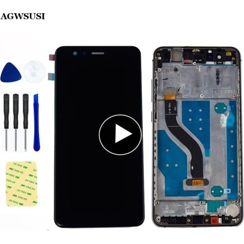For Huawei P10 lite WAS-L22J / LX2J / LX1A / LX1 / LX2 / LX3 / L03T LCD Display Touch Screen Digitizer Sensor Assembly Frame