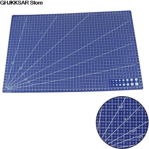 1Pc A3 Pvc Rectangular Cutting Mat Grid Line Tool Plastic 45cm x30cm