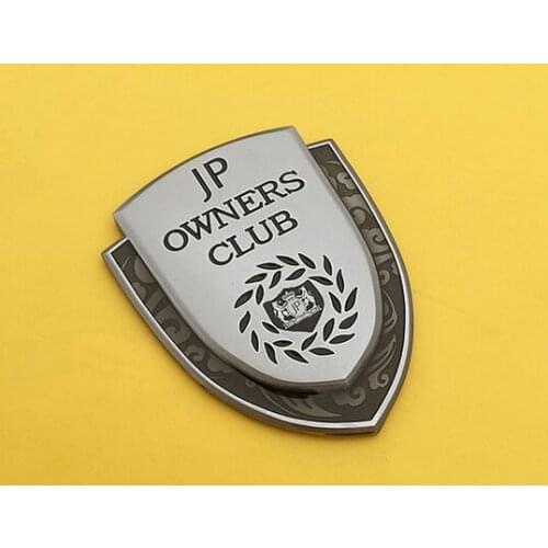 1Pcs Metal JP Produce VIP Club Luxury Auto Car Trunk Rear Fender Emblems Badge Decal Sticker