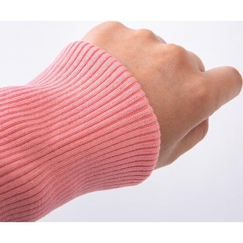 1Pcs Thick Ribbed Cuffs 40cm Soft Stretch Striped Knit Fabric Suit Down Jacket Coat Trousers Accessories