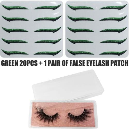 10 Pairs Of Reusable Eyeliner Stickers A Pair Of False Liner Eyelashes Stickers Eye Makeup Cosmetics Eyelid Smoky Sexy M2L2