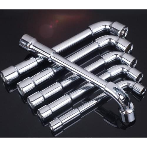 6-24mm L type pipe perforation Outer hexagon sleeves Wrench elbow Double head Wrench Car Repair Tool Kits Auto Spanner for Car