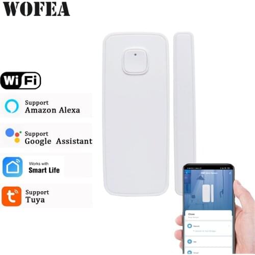 Wofea 433mhz / Wifi Wireless Window & Door Sensor Wifi Contact Magnetic Detector Smart Door Sensor Battery Not Included