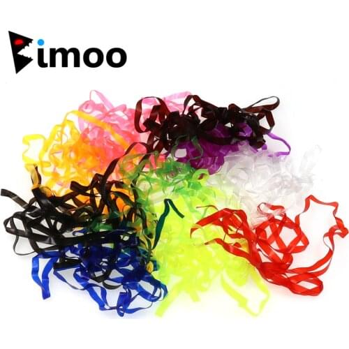 Bimoo 2M/Bag 3mm 4mm Scud Back Stretch Shrimp Nymph Backing Tape Red Orange Yellow Green Fluorescent