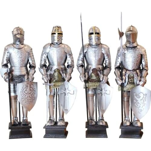 [MGT] Armor Samurai Medieval Iron Vintage Den Roman Knight Model Restaurant Desktop Decorations