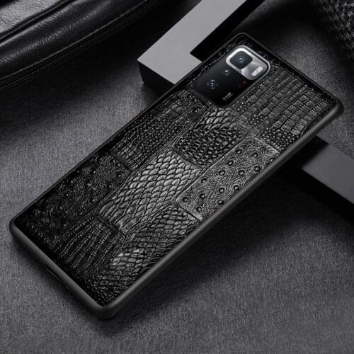 For xiao mi note 10lite 5G Back cover Genuine Leather Cowhide for Red mi K30 lite Pro max plus 4G Mix3 Max3 mobile phone case