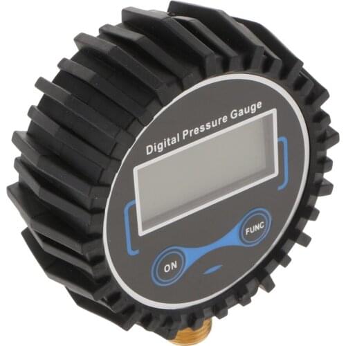 Digital Tire Inflator Gauge With Robber Hose Heavy Duty For Vehicles Cars Black