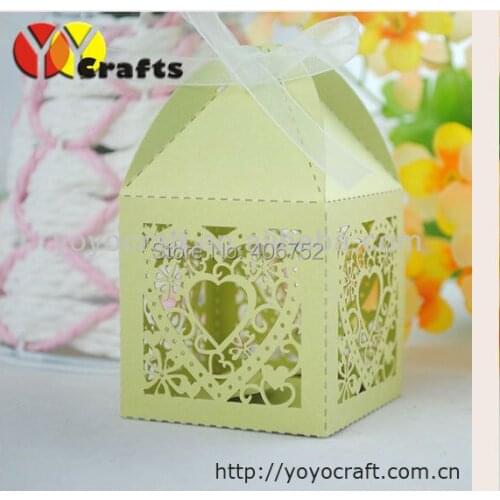 Party decorations wedding gift boxes favor laser cut sweet heart lovely lace wedding gift