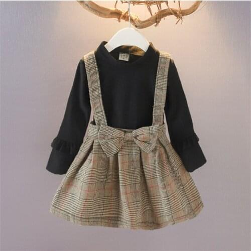 Kid Girl Baby Dress Spring and Autumn Long Sleeve Princess Dress with Bow