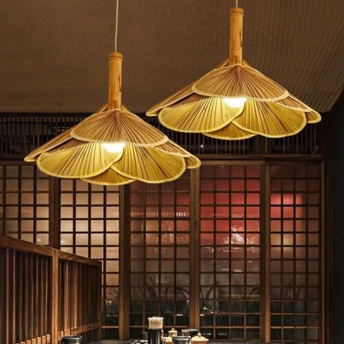 Of bamboo weaving restaurant home decoration teahouse Japanese southeast Asia retro light of lamps and lanterns