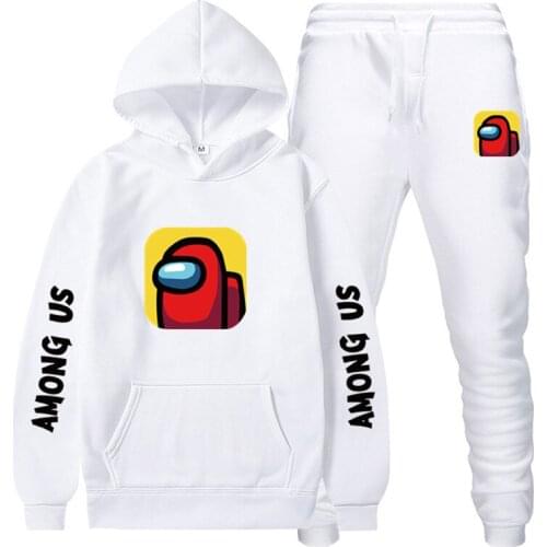 Fashion Brand Hoodies Pants Suit Game Among Us Sportswear Men Women Streetwear Sweatshirt Set Autumn Winter Fleece Tracksuit