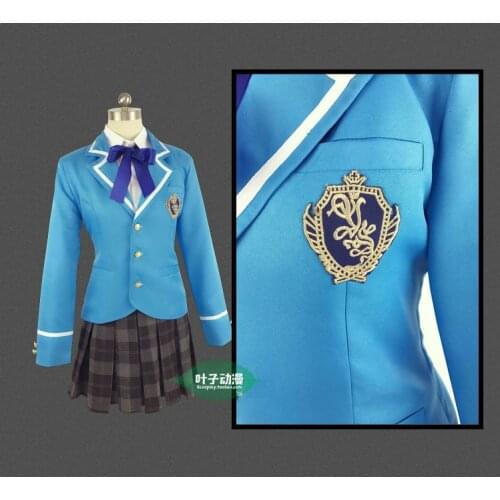 Cosplay Costumes Anime Ensemble Stars 2nd Grade Girls School Uniform Womens Cos Suits Skirts Coats Shirts And Bow Tie Full Sets