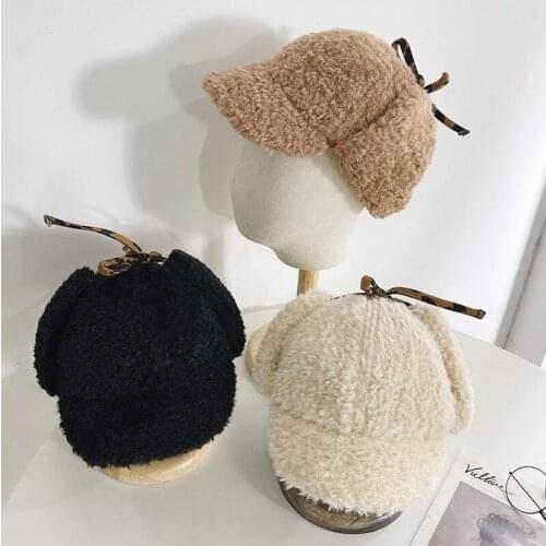 Bomber Hats Winter Men Women Warm Russian Furry Ushanka Hat with Earflap Baseball Cap Lamb Plush Ear Protection Casquette Cap