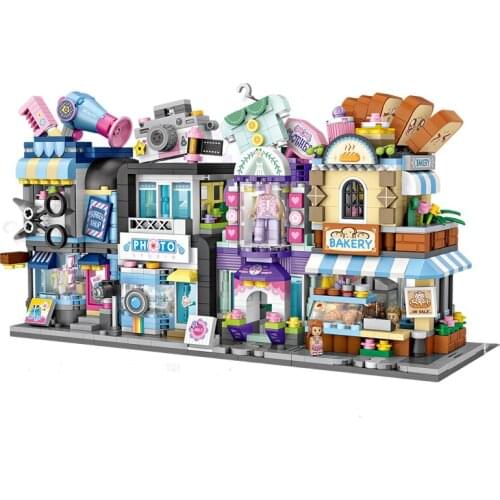 Loz Diamond Mini Blocks City View Scene Coffee Shop Photo Studio Architectures Models Christmas Birthday Toys For Children