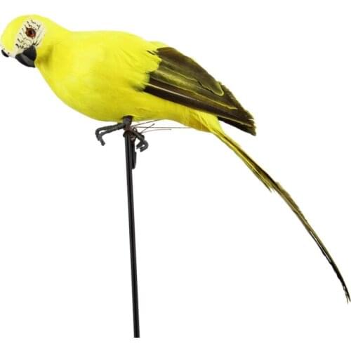 Fashion elegant Simulation bird 25cm Foam Feather Parrot Garden Decoration Simulation Parrot Decorative Bird Garden Supplies