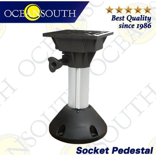 Oceansouth Socket Pedestal Aluminium Anodised Shaft Swivel Top Removable Style For Standard Boat Seats