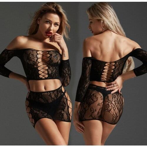 Sexy Bodysuit Costumes With Sleeves Lingerie Sheer Sexy Fishnet Bodystockings Erotic Pantyhose Elastic Tights Sex Underwear