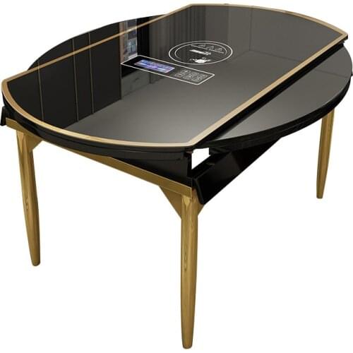 Light luxury dining table and chair combination postmodern simple household retractable folding multifunctional furniture