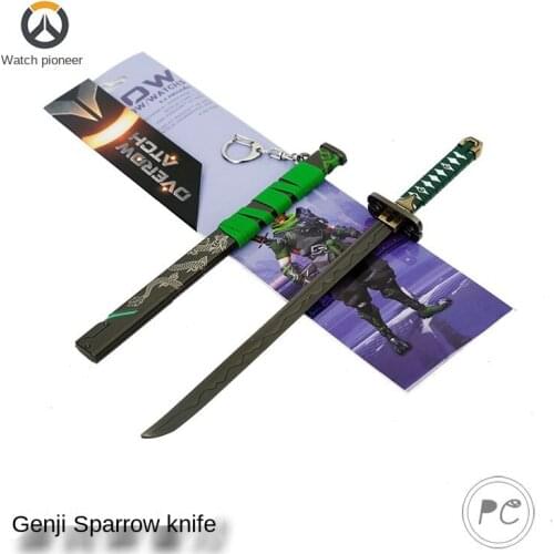 Watch Pioneer Game Related Products 25cm Genji Sparrow Knife Youth Knife Alloy Sword Weapon Model Holiday Gift Crafts Ornaments