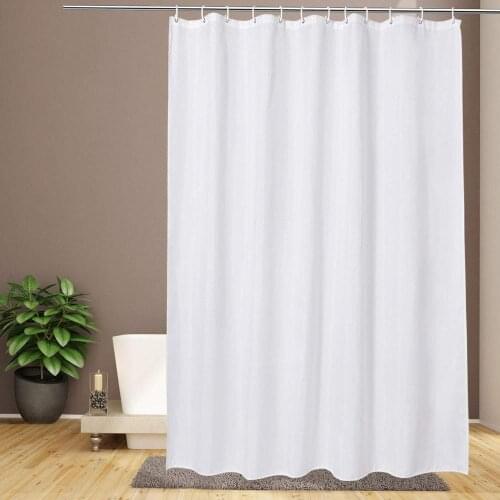 Shower Curtain Bathroom Eco-Friendly Waterproof Semi Translucent Liners Rustproof Grommets Curtain Hooks Starfish and Seashells