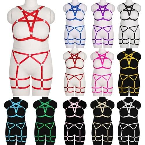 Body Harness Sexy lingerie Goth Lingerie Belt Stockings Garter Bdsm Necklace Plus Size Harness Fashion Plump Womens Underwear