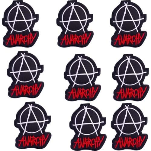 10Pcs/Set Music Band Stripes Patches for Clothes Iron On Patches Hippie Punk Rock Patch For Clothing Clown Badge Appliques