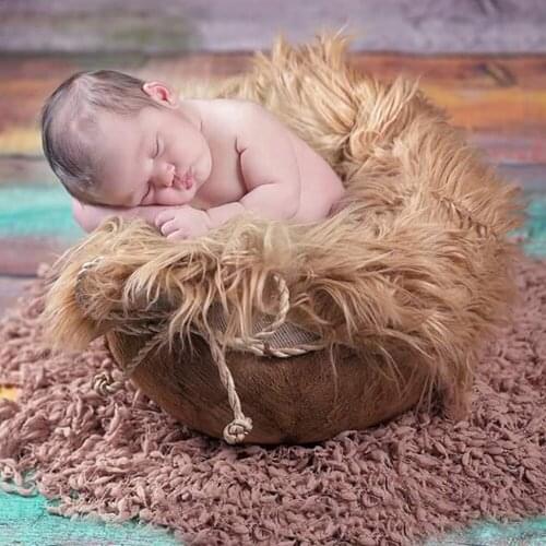 2pcs/lot mix color Hand Crochet Soft Round Baby Fringe Blanket Diameter 50cm Newborn Photography Props PhotoBABY SHOWER GIFT