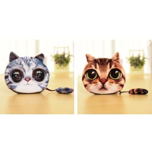 20 pieces 3D cat face Women Bag Cartoon Handbags Wallet Star Meow Cosmetic Coin purse Bolsas New Fashion