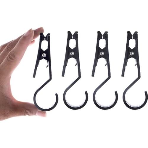 4PCS S-Shaped Hook Outdoor Camping Light Hook ABS Plastic Multi-function Portable Tent Canopy Hanging Clip Camping Tools